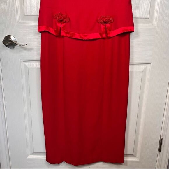 Jessica Howard Red Maxi Dress Sz 12 Vintage Nordstrom NWT - Picture 4 of 15